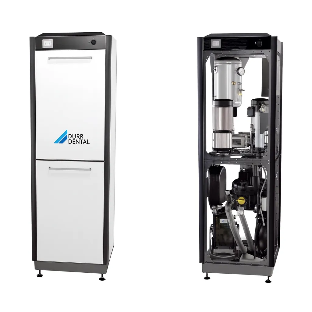 DÜRR KABİNLİ KOMPRESÖR + ASPİRATÖR SİSTEMİ POWER TOWER VİEW 400 V DUO KOMPRESÖR + VS 900 (A949443000) (3 Kullanıcı - 4 Bağlantı)