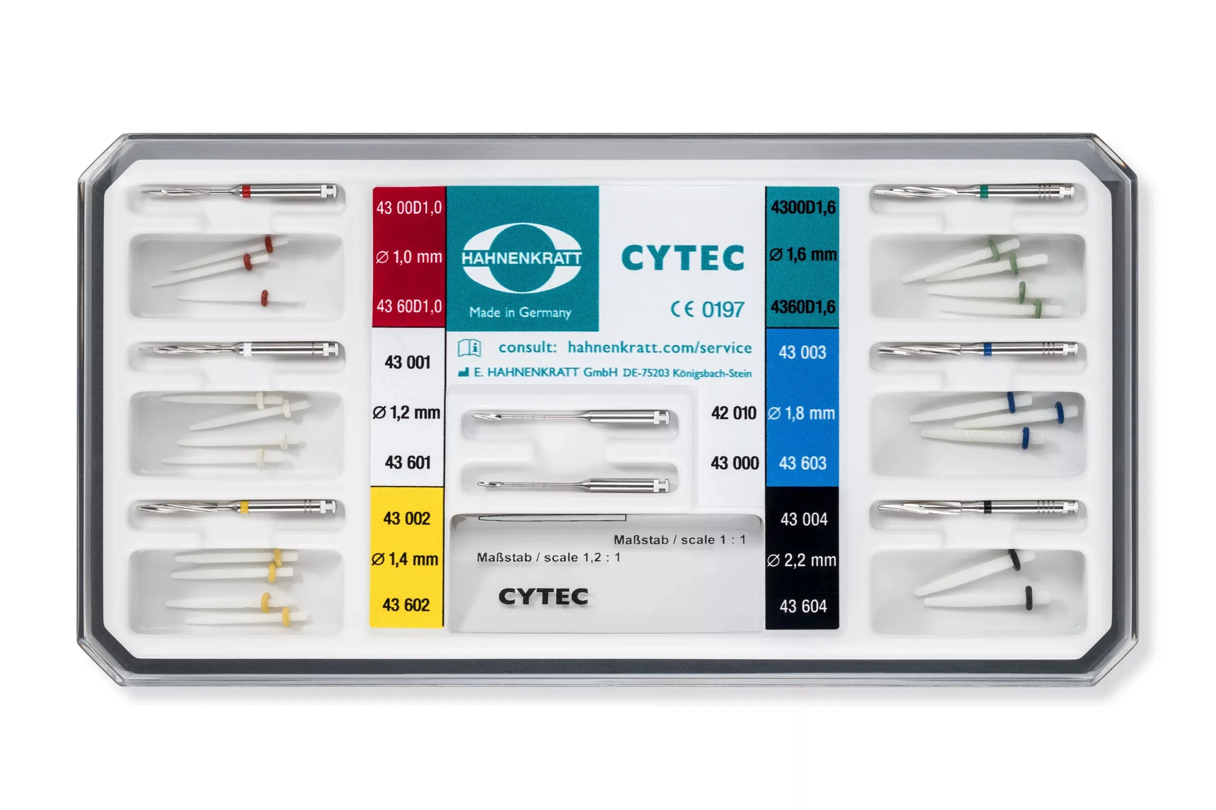 HAHNENKRATT CYTEC BLANCO FİBER POST SETİ *20 ADET FİBER POST + 6 DRILL
