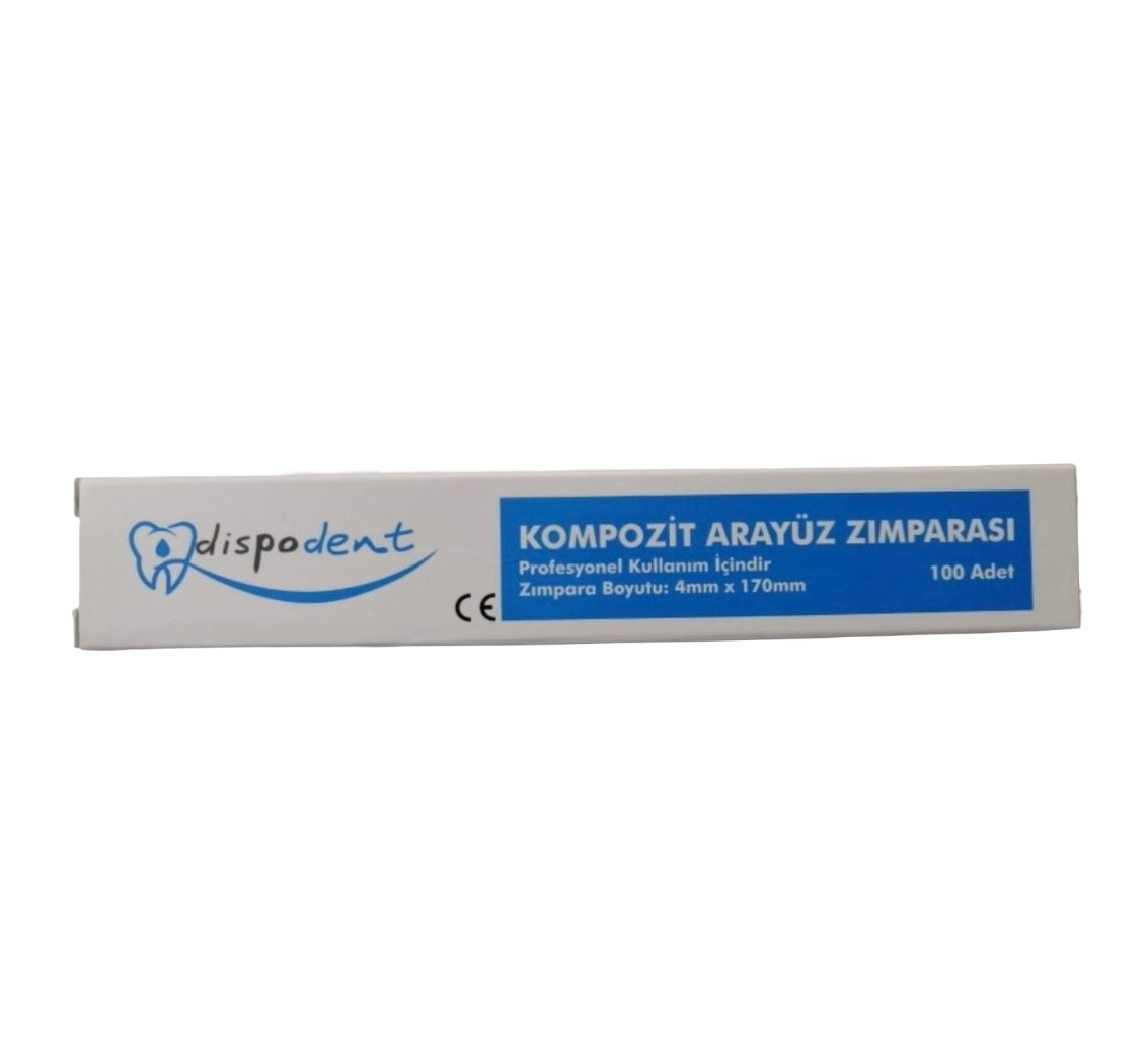 DİSPODENT ARAYÜZ ZIMPARASI 4 mm x 75 mm (*100 ADET)