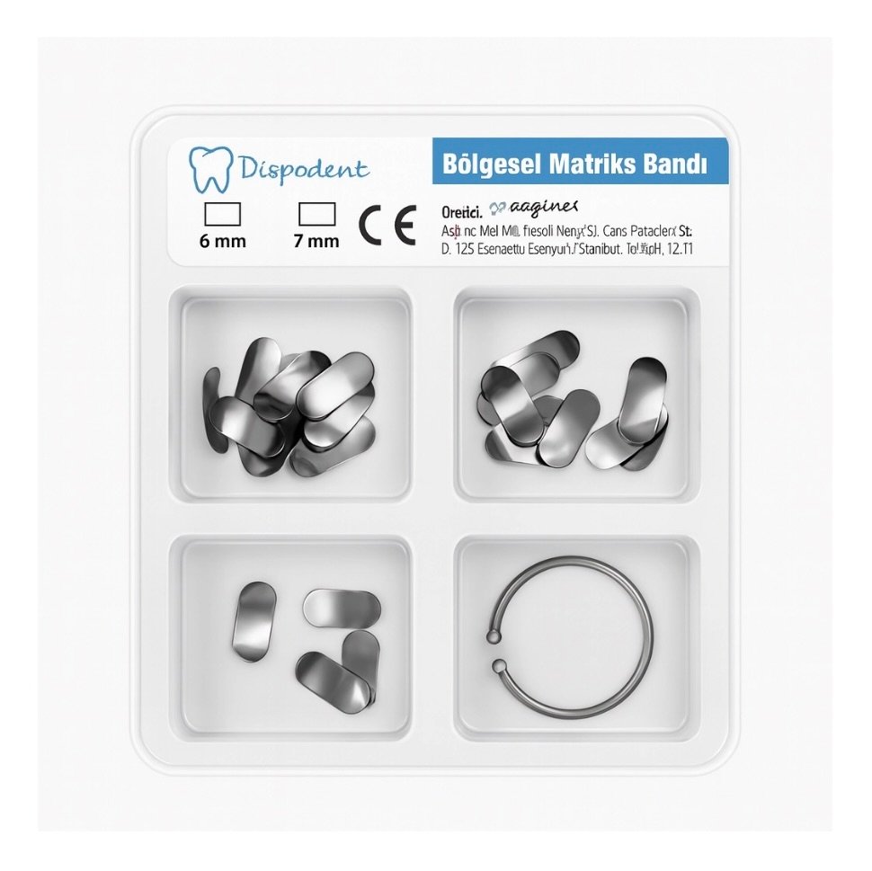 DİSPODENT SECTIONAL (BÖBREK) MATRIX BANDI (50 ADET MATRİS & 1 ADET HALKA)